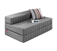 Abeil Sofa - Chauffeuse/Matelas d’appoint de Luxe Gris / 2 Personnes 140 x 200 cm