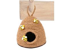 Abeille à miel - Décor tissé | Pendentif ruche d'abeille de ferme, ornement esthétique à suspendre en corde pour cuisine, chambre à coucher, salon, bureau, fête de printemps, été, vacances, anniversai