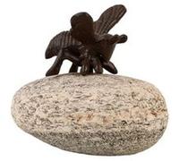 Esschert Design – Abeille en fonte sur galet – Multicolore