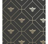 Abeille en nid d'abeille Papier Peint charbon Holden 13081