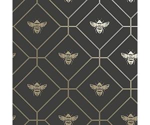 Abeille en nid d'abeille Papier Peint charbon Holden 13081