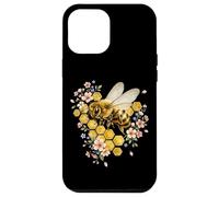 Abeille Florale en nid d'abeille Aquarelle Abeille Apiculture Coque pour iPhone 12 Pro Max