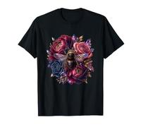 Abeille Florale Vintage avec Roses Botanical Dream T-Shirt