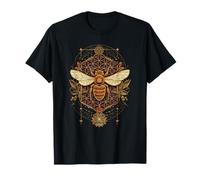 Abeille Géométrie Sacrée Mandala Symbole Nid d'abeille T-Shirt