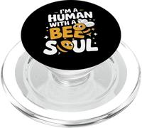 Abeille Je suis Un être Humain avec Une âme d'abeille Abeilles mellifères Insectes PopSockets PopGrip pour MagSafe