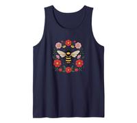 Abeille magique avec bordure florale colorée Débardeur