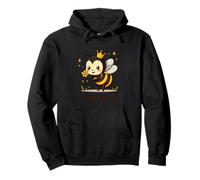 Abeille Mignonne avec Couronne Tenant Une Fleur Abeille Genre Sweat à Capuche