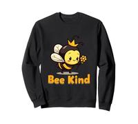 Abeille Mignonne avec Couronne Tenant Une Fleur Abeille Genre Sweatshirt