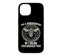 Abeille Motif nid d'abeille Chapeau d'apiculteur Costume Coque pour iPhone 14