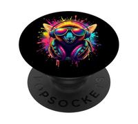 Abeille rétro avec écouteurs PopSockets PopGrip Adhésif