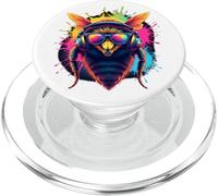 Abeille rétro avec écouteurs PopSockets PopGrip pour MagSafe