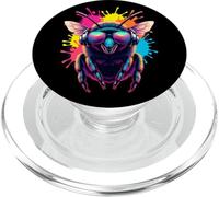 Abeille rétro avec écouteurs PopSockets PopGrip pour MagSafe