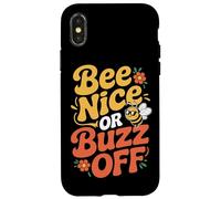 Abeilles Apiculteur Bee Nice Or Buzz Off Apiculteur Miel Coque pour iPhone X/XS