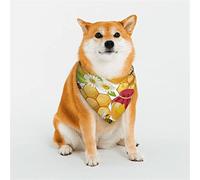 Abeilles Bocaux en nid d'abeille de Fleurs de Miel Bandanas pour Chien, écharpe Triangulaire réversible pour garçon et Fille, Bandana pour Petits, Moyens, Grands et très Grands Chiens
