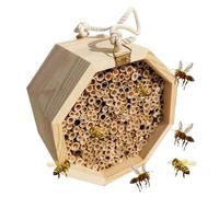 Abeilles pollinisatrices, hôtel d'abeilles en bois, aide à la niche pour les abeilles sauvages, palais de pollinisation, maison à papillons, espace de vie des guêpes pour balcon de jardin dans la cour