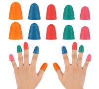 Abeillo 10 PièCes Doigtiers En Caoutchouc, 5 Couleurs 5 Tailles ProtèGe Doigts En Caoutchouc, Coussins De Doigts En Silicone Couleurs Pour Compter, Assembler, éCrire, Trier