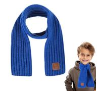 Abeillo Écharpe d'hiver - Écharpe bébé unisexe en coton, Écharpes d'hiver chaudes pour enfants, Cache-cou tricoté doux, Écharpes chaudes, Lange pour bébé, garçons, filles, bleu, 43.3 x 3.5 inches