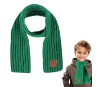 Abeillo Écharpe d'hiver - Écharpe d'hiver chaude en coton unisexe pour enfants - Cache-cou tricoté doux - Écharpe chaude pour bébé, garçon et fille, vert, 110cm/43.3inch