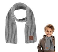 Abeillo Écharpe d'hiver - Écharpe unisexe en coton pour bébé, écharpes d'hiver chaudes pour enfants, cache-cou tricoté doux, écharpes chaudes, enveloppement pour bébé, garçons, filles (gris)