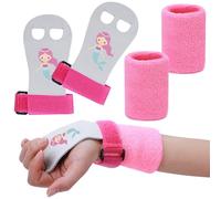 Abeillo Ensemble de poignées de gymnastique pour filles et garçons, poignées de gymnastique imprimées sirène (taille M, rose)