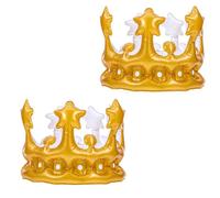Abeillo Lot de 2 couronnes gonflables, couronne d'anniversaire gonflable, accessoire de costume de carnaval pour enfants et adultes, décoration d'anniversaire (petit)