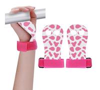Abeillo Poignées de gymnastique pour filles et jeunes - Gants de gymnastique athlétiques à imprimé vache - Protection de la paume - Accessoires de sport pour entraînement et exercice (taille XS, rose)
