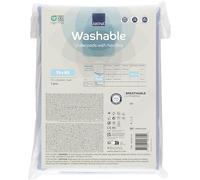 Abena Alèse lavable pour incontinence avec poignées | 1 alèse | 85 x 75 cm | draps lavables pour incontinence dans une couleur bleu clair | protections de lit en polyester/rayonne et TPU de qualité