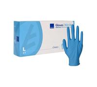 ABENA - Gants d' examen en nitrile bleu, non poudrés, taille L, par 100 pièces