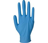 ABENA Gants jetables en nitrile bleu | Lot de 100 grands gants en nitrile | Plastique et jetables adaptés pour une utilisation comme gants chirurgicaux, nettoyage, entretien de voiture, cuisine et