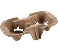 ABENA Lot de 50 Porte-gobelets en Carton pour Deux Tasses à café ou Boissons, Transport Simple et sûr pour Les Boissons de différentes Tailles et se dilate Facilement en ajoutant Un Autre