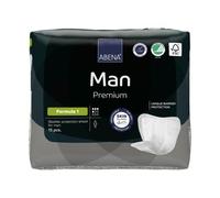 Abena Man Formula 1 Lot de 15 serviettes d'incontinence pour homme, éco-étiquetées, protection supplémentaire, respirantes et confortables avec absorption rapide, discrètes - Absorption de 450 ml