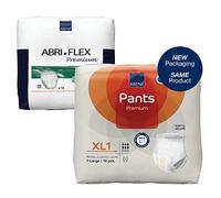 Abena Pants Lot de 16 culottes d'incontinence à enfiler de qualité supérieure pour homme et femme, discrètes, protectrices, respirantes, confortables - XL 1, tour de taille 130-170 cm, absorption 1600