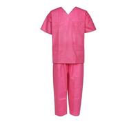 ABENA Pyjama de Bloc Classic avec Manches Courtes en SMS 43g/m² en Rose Taille L