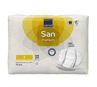 ABENA San Premium Lot de 30 serviettes d'incontinence pour homme et femme, respirantes et confortables, absorption rapide, forme discrète et efficace pour homme/femme - Premium 7, absorption de 2100
