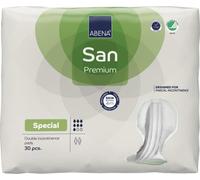 ABENA San Lot de 30 serviettes d'incontinence pour homme et femme, respirantes et confortables, absorption rapide, discrètes et efficaces pour incontinence - Special Air Plus, absorption de 2000 ml