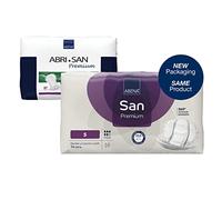 ABENA San Premium Lot de 36 serviettes d'incontinence pour homme et femme, respirantes et confortables, absorption rapide, discrètes et efficaces pour incontinence - Premium 5, absorption de 1200 ml