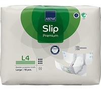 ABENA Slip Premium Lot de 4 serviettes d'incontinence tout-en-un pour hommes et femmes, éco-étiquetées, pour hommes, taille L 4, tour de taille 100-150 cm, absorption 4000 ml, blanc