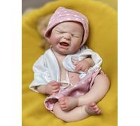 Abenduot Poupées de bébé en Silicone Plein Corps réaliste 13inch Fille anatomiquement correcte en Silicone imperméable Qui Ont l’air Vraies poupées de bébé Reborn Posable Mignons pour Les Enfants