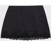 Abercrombie & Fitch Abercrombie & Fitch Black Satin and Lace Mini Skort Black xlarge