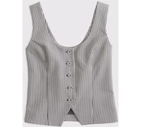 Abercrombie & Fitch Abercrombie & Fitch Black Tie Back Button Through Scoop Neck Waistcoat Vest