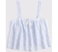Abercrombie & Fitch Abercrombie & Fitch Blue Cotton Cutwork Cami Top