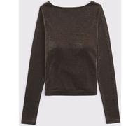 Abercrombie & Fitch Abercrombie & Fitch Brown Long Sleeve Mesh Cowl Back Top