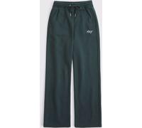 Abercrombie & Fitch Abercrombie & Fitch Green Fleece Lined Logo Fleece Straight Joggers