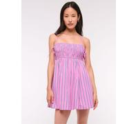 Abercrombie & Fitch Abercrombie & Fitch Smocked Babydoll Maxi Dress Pink Stripe Medium