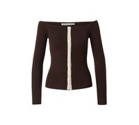 Abercrombie & Fitch Cardigan marron / blanc naturel, Taille L