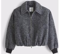 Abercrombie & Fitch Manteau Abercrombie & Fitch en laine à chevrons et ourlet boule court