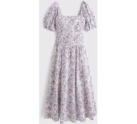 Abercrombie & Fitch Robe longue Abercrombie & Fitch à manche bouffante Violet Medium