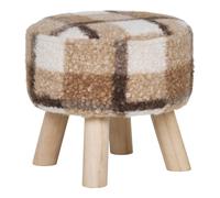 ABERDEEN - Tabouret ou pouf d'appoint H32 Beige