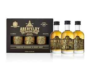 Aberfeldy Highland Scotch Single Malt Whisky Coffret Dégustation, 12, 16 & 21 ans, 40 % vol., 3 x 5cl/50ml