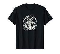 Abersoch Pays de Galles Cute Anchor Nautique Bateau T-Shirt Graphique avec Valeur